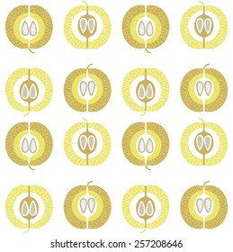 brown yellow apples pattern