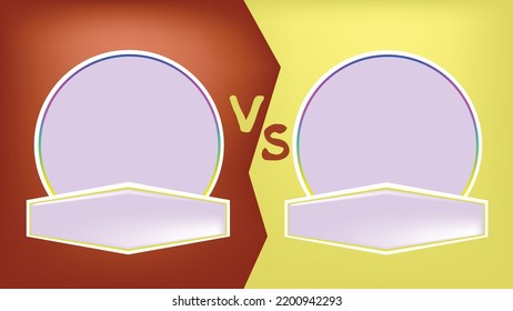 brown yellow background for battle match sport game with rainbow gradien background and purple color fight member backdrop