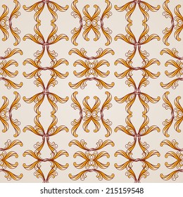 Brown, yellow and beige seamless vector background, EPS10