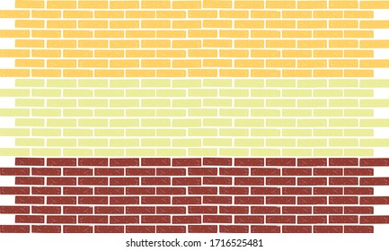 Fondo de pared de ladrillo amarillo marrón - Vector