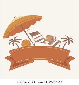 brown and yellow items of summer with an orange ribbon