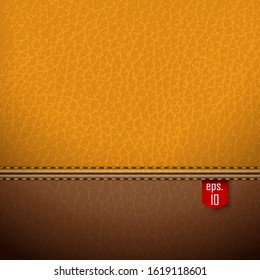 Brown and yellow Leather Texture vector illustration background eps 10