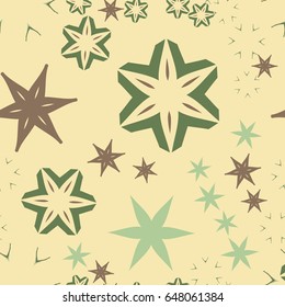 Brown and yellow pattern for warping paper with flowers and stras