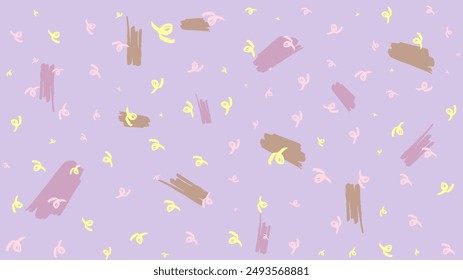 Brown yellow and purple violet vector organic confetti background