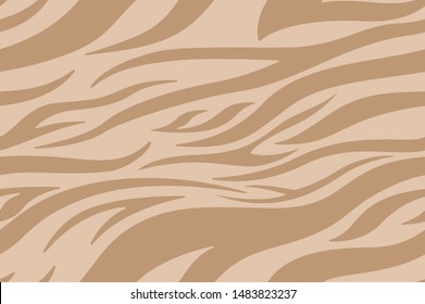 brown Zebra print. Stripes, animal skin, tiger stripes, abstract pattern, line background. Black and white vector monochrome seamles texture. eps 10 illustration