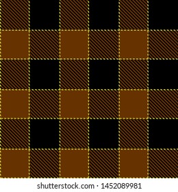 Brown.Black and Yellow Tartan Plaid Scottish Seamless Pattern. Texture from tartan, plaid, tablecloths, shirts, clothes, dresses, bedding, blankets and other textile.