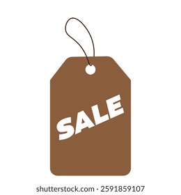 A brown-colored sell tag for your requirements