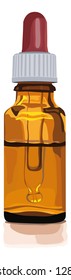 brownglas bottle for medicine, alternative medicine, herbal essences, globuli, homeopathic, pills or other things.