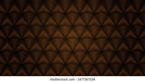Brown-Gold modern Sofa texture, triangle textile pattern Vector