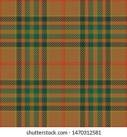 Brown,Green and Red Tartan Plaid Scottish Seamless Pattern. Texture from tartan, plaid, tablecloths, shirts, clothes, dresses, bedding, blankets and other textile.