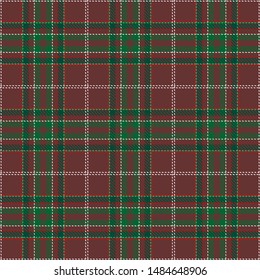 Brown,Green and White Tartan Plaid Scottish Seamless Pattern. Texture from tartan, plaid, tablecloths, shirts, clothes, dresses, bedding, blankets and other textile.