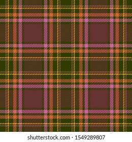 Brown,Green,Purple and Yellow Tartan Plaid Scottish Seamless Pattern. Texture from tartan, plaid, tablecloths, shirts, clothes, dresses, bedding, blankets and other textile.