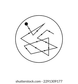 Brownian Motion or Pedesis Vector Illustration.