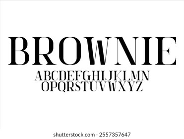 Brownie font for logo and headline. Isolated vector typeset