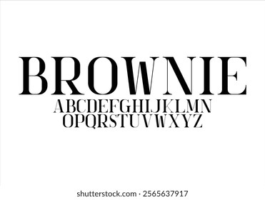 Brownie font for logo and headline. Isolated vector typeset