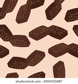 Brownie seamless pattern. Suitable for backgrounds, wallpapers, fabrics, textiles, wrapping papers, printed materials, and many more.