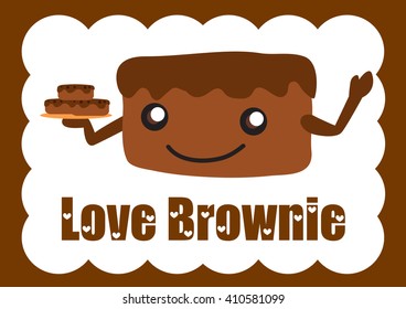 brownie vector cartoon cute sweet