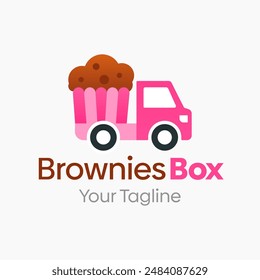 Brownies Box Logo Vector Template Design. Good for Business, Startup, Agency, and Organization