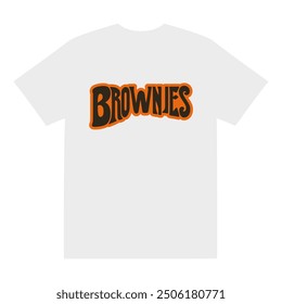 brownies cake t shirt fashion sticker vector illustration template design