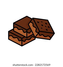 brownies icon vector design template in white background