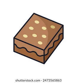 brownies icon vector design template simple and clean