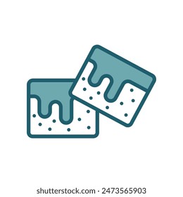 brownies icon vector design template simple and clean