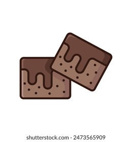 brownies icono diseño de Vector Plantilla simple y limpia