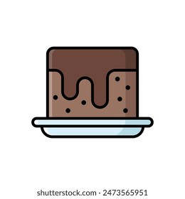 brownies icon vector design template simple and clean