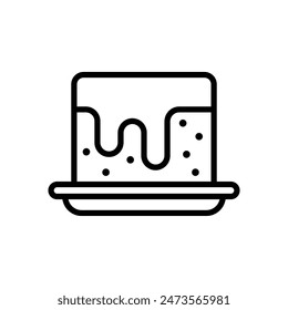 brownies icon vector design template simple and clean