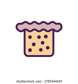 brownies icon vector illustration filled outline style. food icon set.