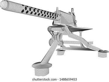 browning mg wireframe design mesh