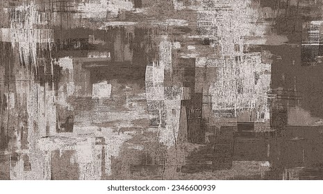 Brownish gray color vector cross hatching strokes on canvas. Brutalism paint texture. Abstract grungy backgrounds, hand drawn spontaneous pattern