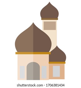 Brownish Mosque Icon Logo Vector