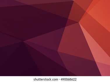 Brown-red abstract polygonal background for web. Vector illustration