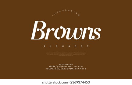 Browns creative modern urban alphabet font. Digital abstract moslem, futuristic, fashion, sport, minimal technology typography. Simple numeric vector illustration