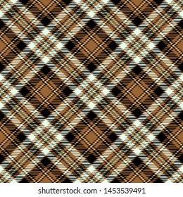 Brown,White and Black Tartan Plaid Scottish Seamless Pattern. Texture from tartan, plaid, tablecloths, shirts, clothes, dresses, bedding, blankets and other textile.