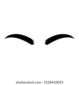 Brows icon vector. Eyebrow illustration sign. Forehead symbol or logo.
