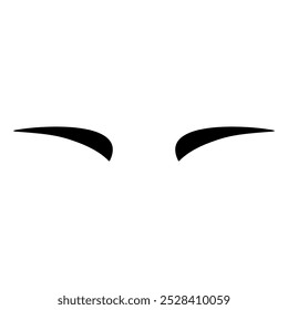 Vetor de ícone de navegação. Sinal de ilustração de sobrancelha. Símbolo ou logótipo da testa.