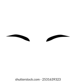 Vetor de ícone de navegação. Sinal de ilustração de sobrancelha. Símbolo ou logótipo da testa.