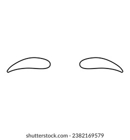 Brows icon vector. Mustache illustration sign. Barberry shop symbol or logo.