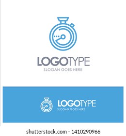 Browse, Compass, Navigation, Location Blue Logo Line Style