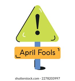 Browse the editable flat icon of prank warning