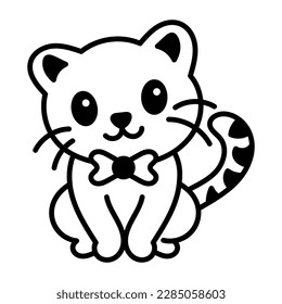 Browse the editable sketchy icon of kitten