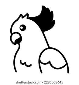 Browse the editable sketchy icon of parrot
