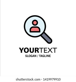 Browse, Find, Networking, People, Search Business Logo Template. Flat Color