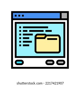 browse folder color icon vector. browse folder sign. isolated symbol illustration