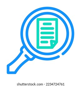 browse folder color icon vector. browse folder sign. isolated symbol illustration