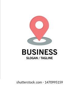 Browse, Map, Navigation, Location Business Logo Template. Flat Color. Vector Icon Template background
