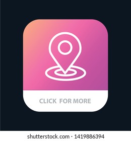 Browse, Map, Navigation, Location Mobile App Button. Android and IOS Line Version