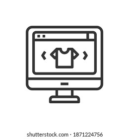 Browse Online Shopping Icon Vector Illustration 